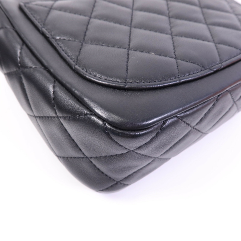 CHANEL 羊皮皮革Chain Shoulder Bag金扣鏈帶肩背袋-12