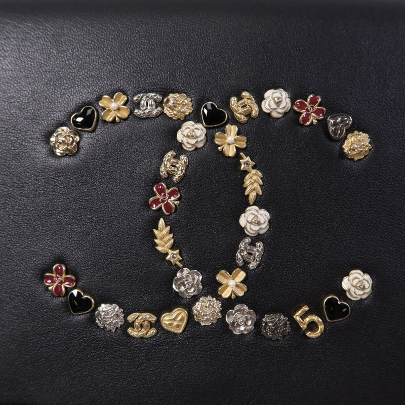 CHANEL 羊皮皮革Chain Shoulder Bag金扣鏈帶肩背袋-13