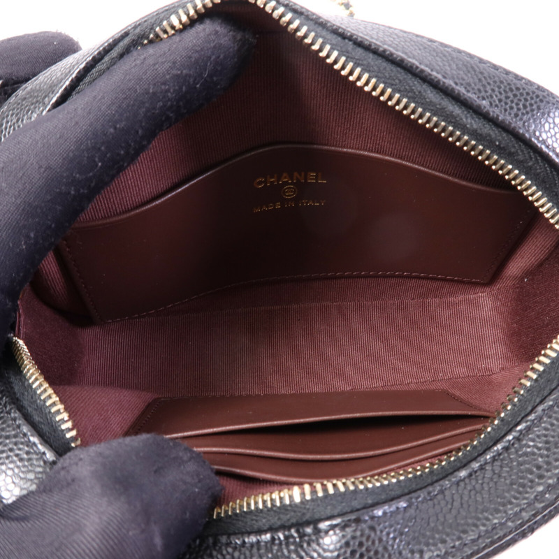 CHANEL 牛皮皮革Camera Bag金扣鏈帶肩背袋-4