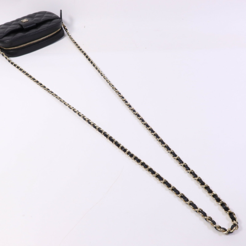 CHANEL 牛皮皮革Camera Bag金扣鏈帶肩背袋-8