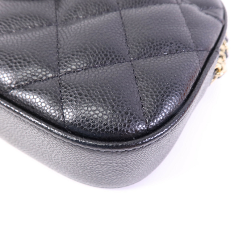 CHANEL 牛皮皮革Camera Bag金扣鏈帶肩背袋-10