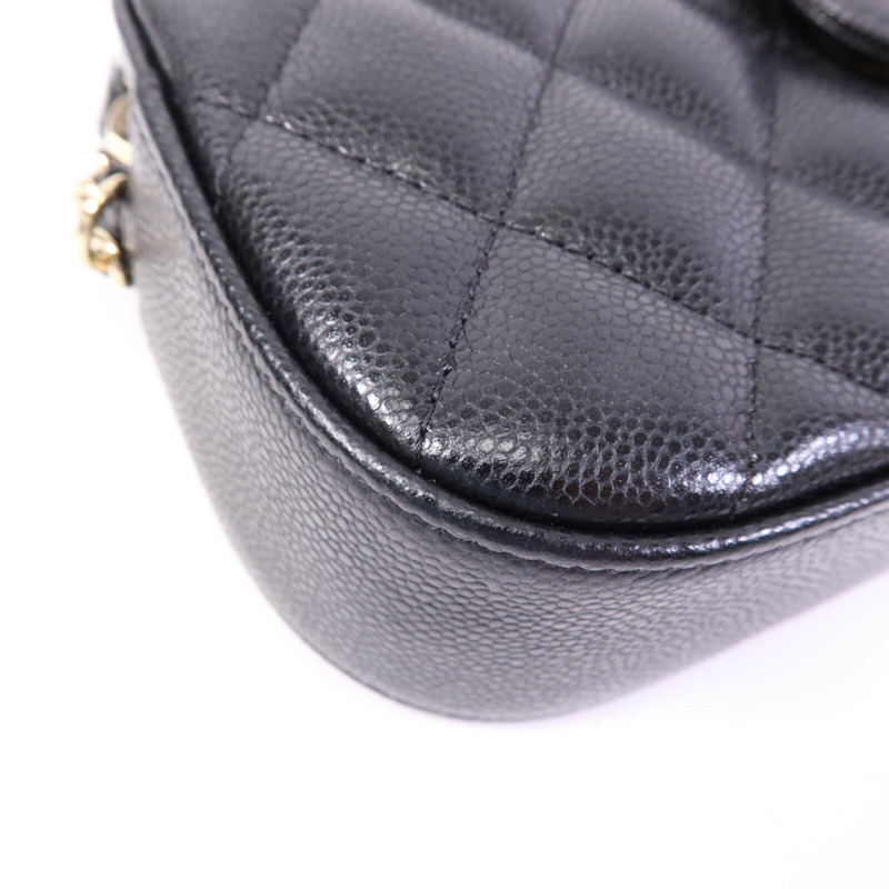 CHANEL 牛皮皮革Camera Bag金扣鏈帶肩背袋-11