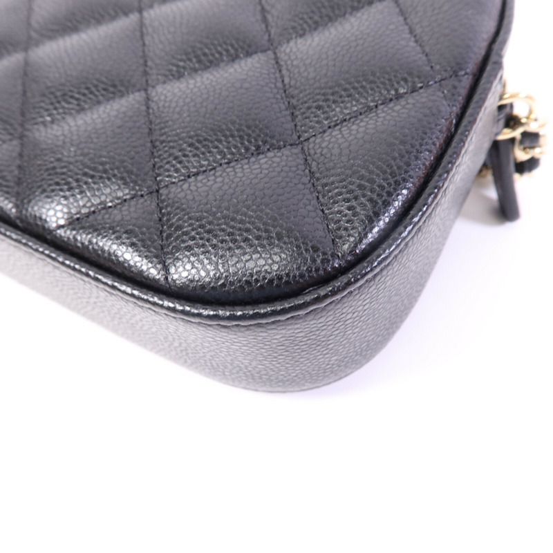 CHANEL 牛皮皮革Camera Bag金扣鏈帶肩背袋-12