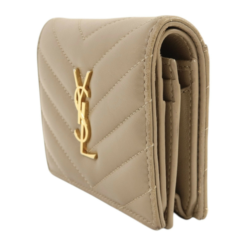 SAINT LAURENT 羊皮皮革Wallet金扣錢包-2