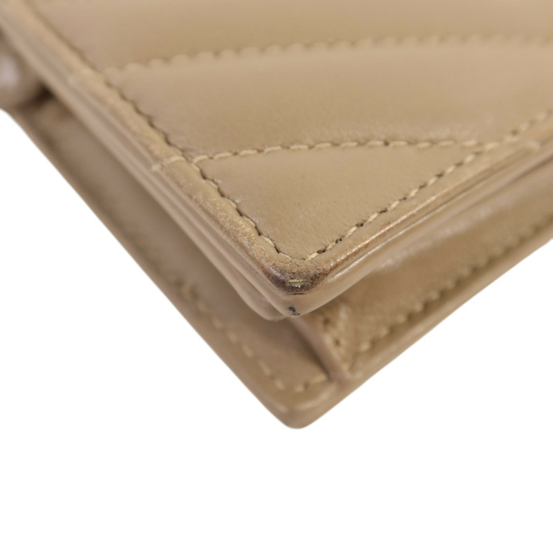 SAINT LAURENT 羊皮皮革Wallet金扣錢包-10