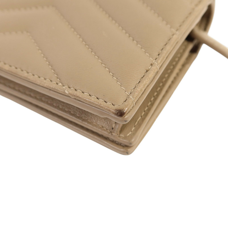 SAINT LAURENT 羊皮皮革Wallet金扣錢包-13