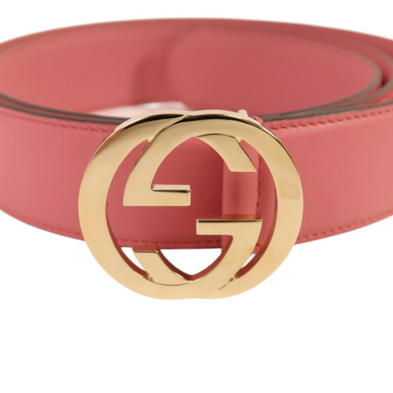 GUCCI 牛皮皮革Belt 110cm金扣皮帶-2