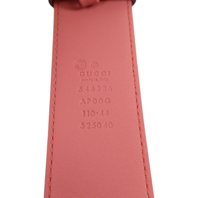 GUCCI 牛皮皮革Belt 110cm金扣皮帶-3