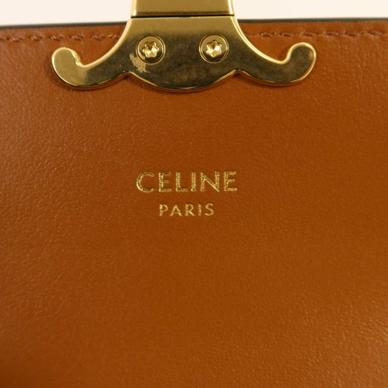 CELINE Triomphe帆布Flap Long Card Holder金扣卡片套-6