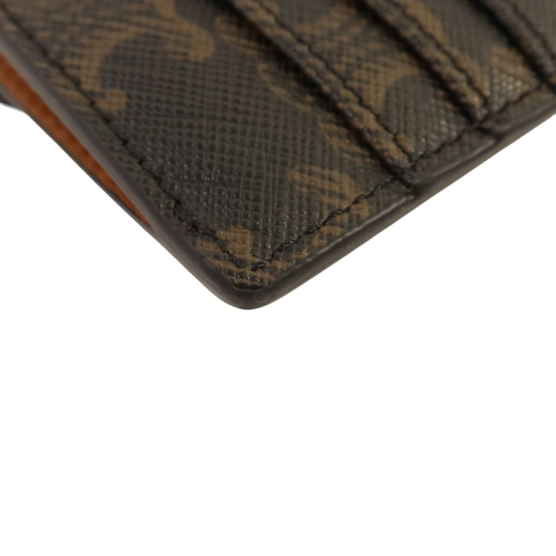 CELINE Triomphe帆布Flap Long Card Holder金扣卡片套-12