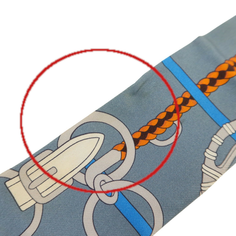 HERMES 絲質Twilly絲巾-8