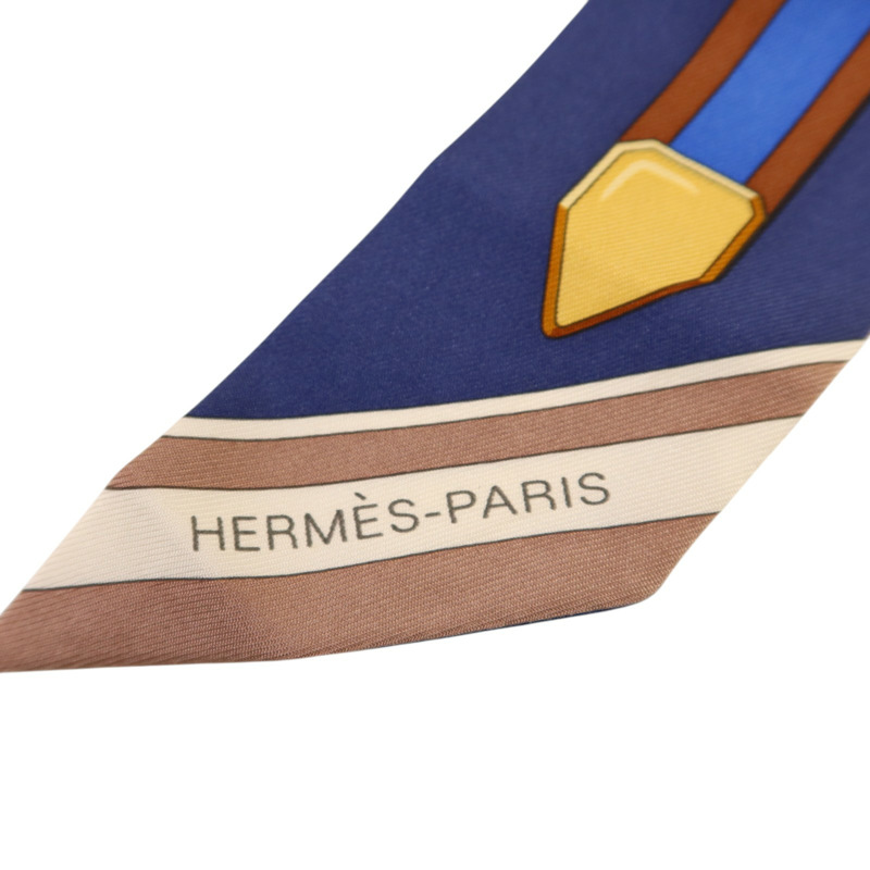 HERMES 絲質Twilly絲巾-4
