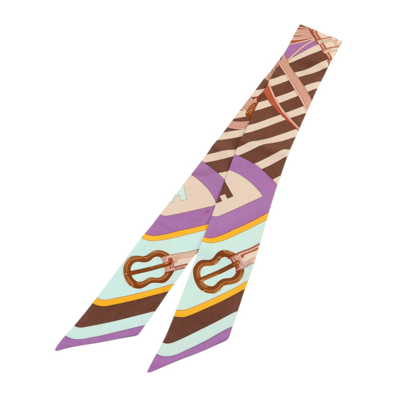 HERMES 絲質Twilly絲巾-1