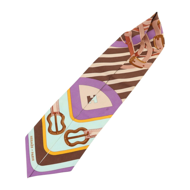 HERMES 絲質Twilly絲巾-2
