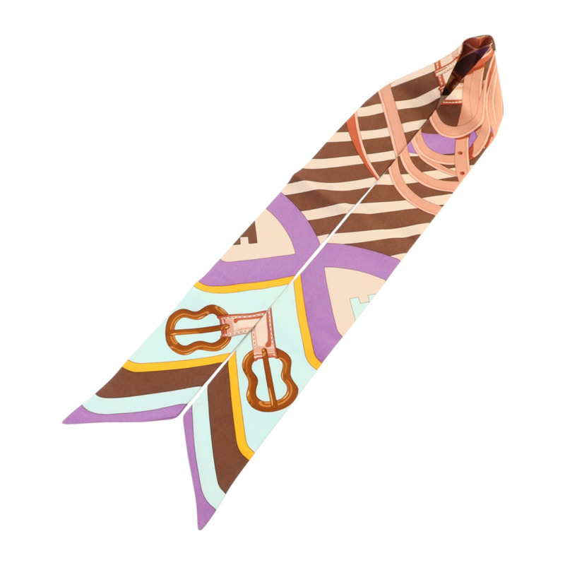 HERMES 絲質Twilly絲巾-3