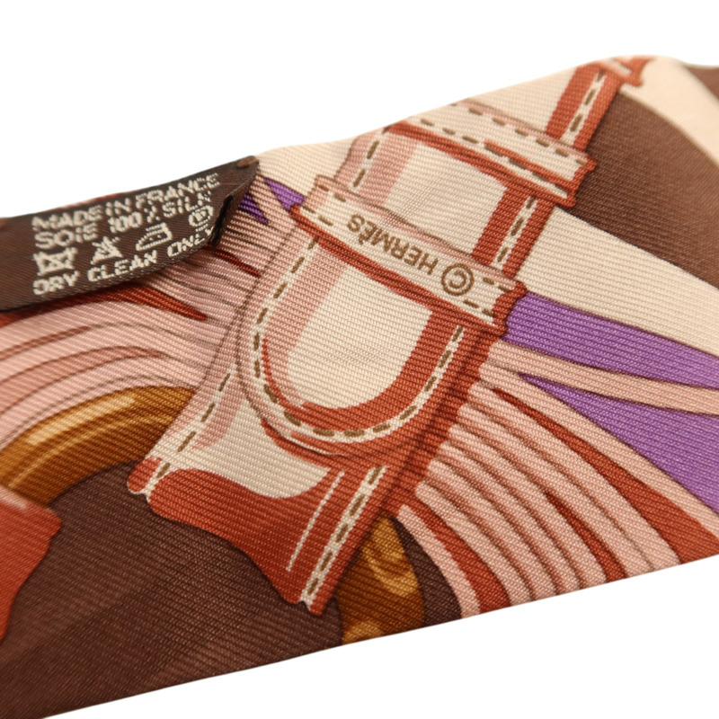 HERMES 絲質Twilly絲巾-5