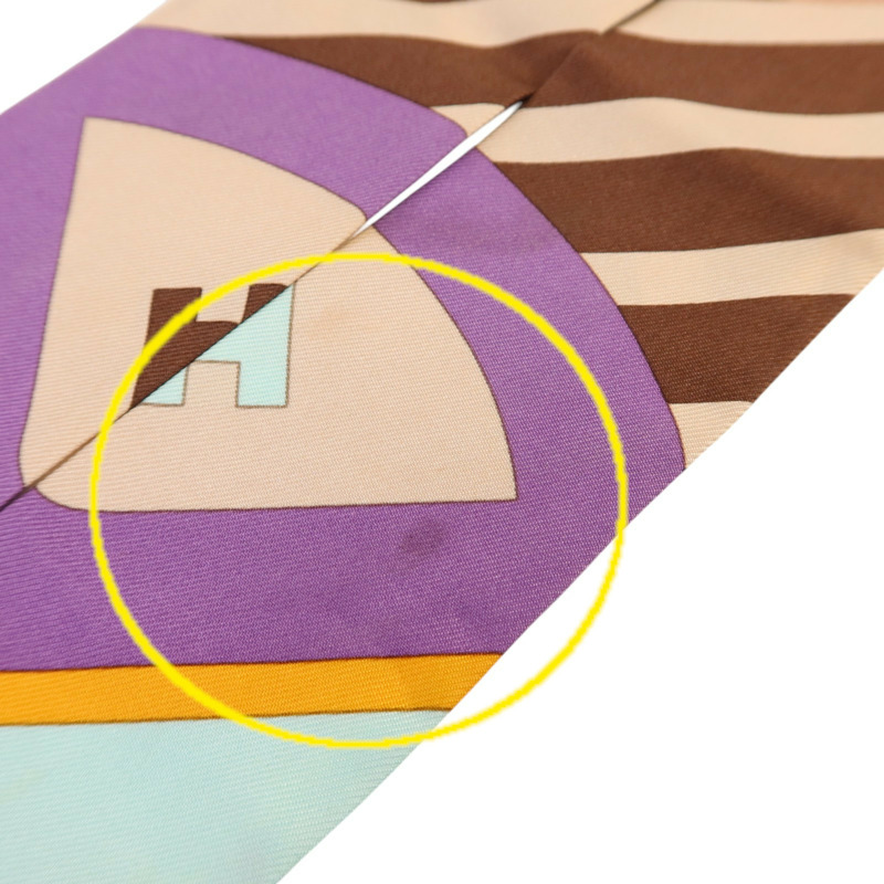 HERMES 絲質Twilly絲巾-7