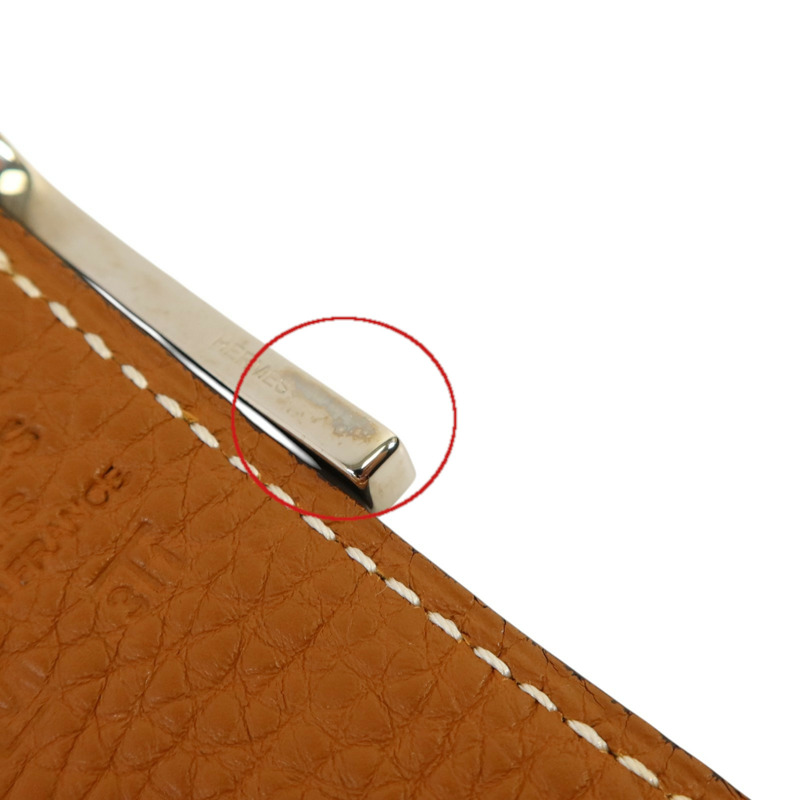 HERMES Box皮革/Togo皮革Quentin Reversible Belt 95cm銀扣皮帶Noir/Gold-4