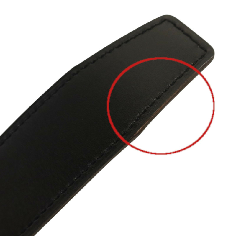 HERMES Box皮革/Togo皮革Quentin Reversible Belt 95cm銀扣皮帶Noir/Gold-6