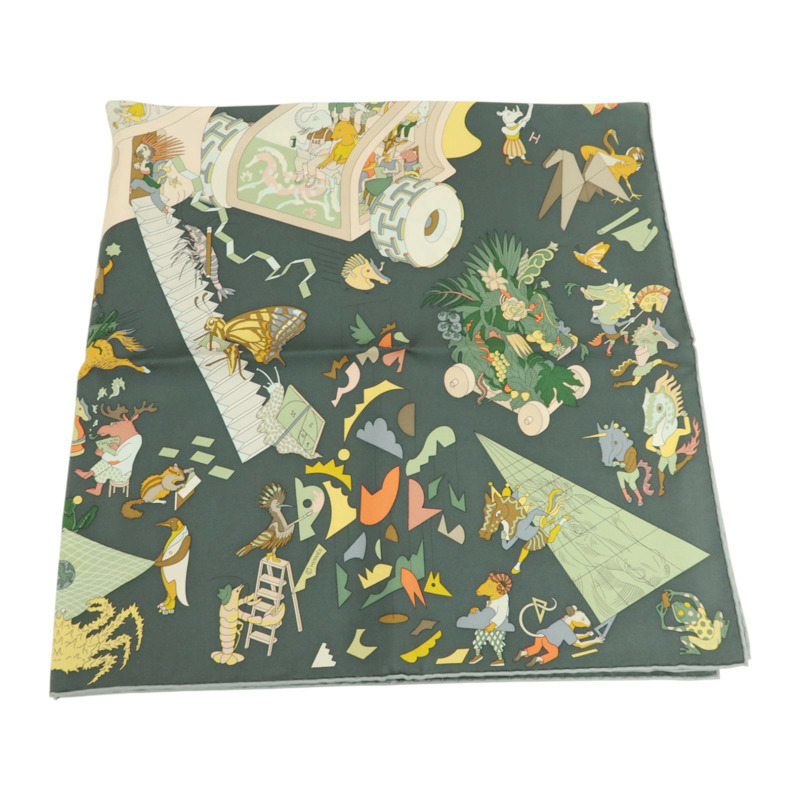 HERMES 絲質Scarf 90x90絲巾-1