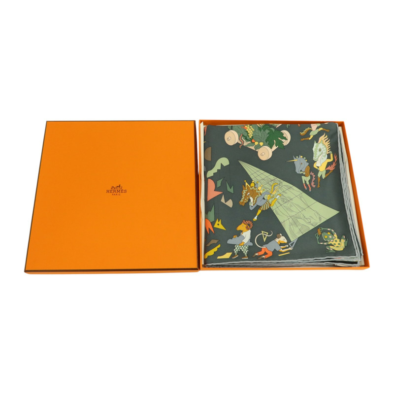 HERMES 絲質Scarf 90x90絲巾-9