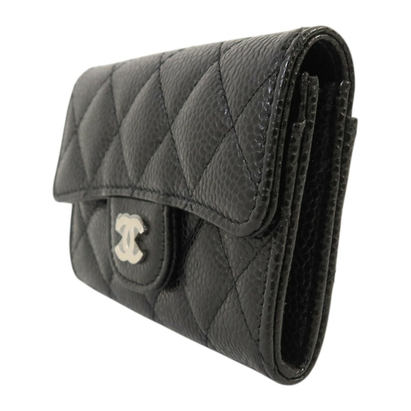 CHANEL 牛皮皮革Classic Card Holder銀扣卡片套-2