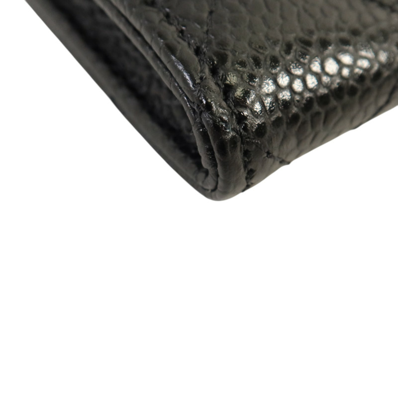 CHANEL 牛皮皮革Classic Card Holder銀扣卡片套-10