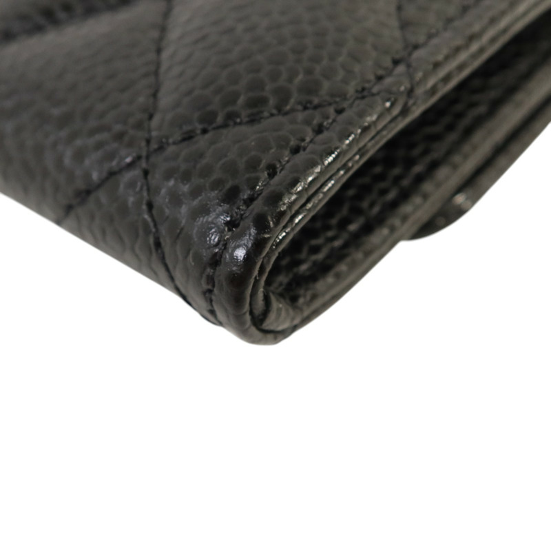 CHANEL 牛皮皮革Classic Card Holder銀扣卡片套-13