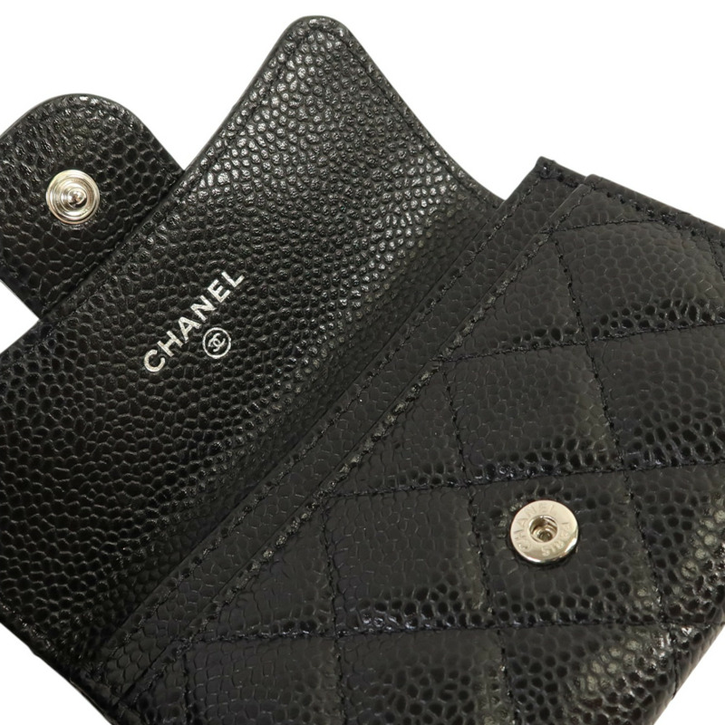 CHANEL 牛皮皮革Classic Card Holder銀扣卡片套-15