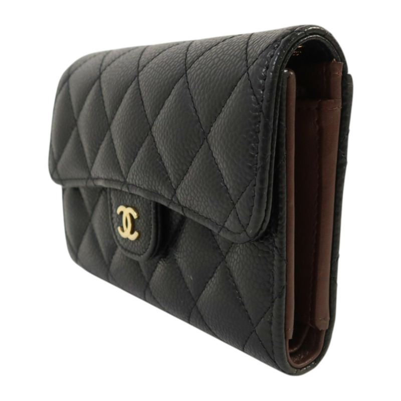 CHANEL 牛皮皮革Classic Medium Flap Wallet金扣錢包-2