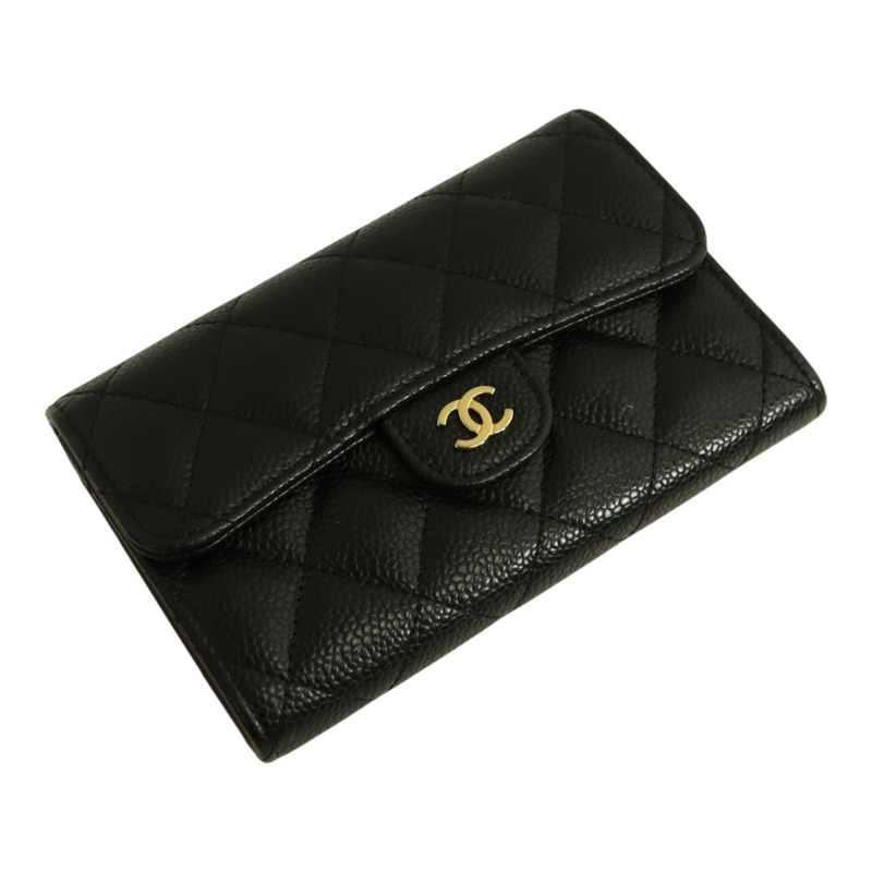 CHANEL 牛皮皮革Classic Medium Flap Wallet金扣錢包-3