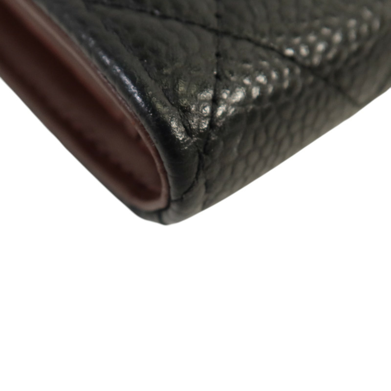 CHANEL 牛皮皮革Classic Medium Flap Wallet金扣錢包-10