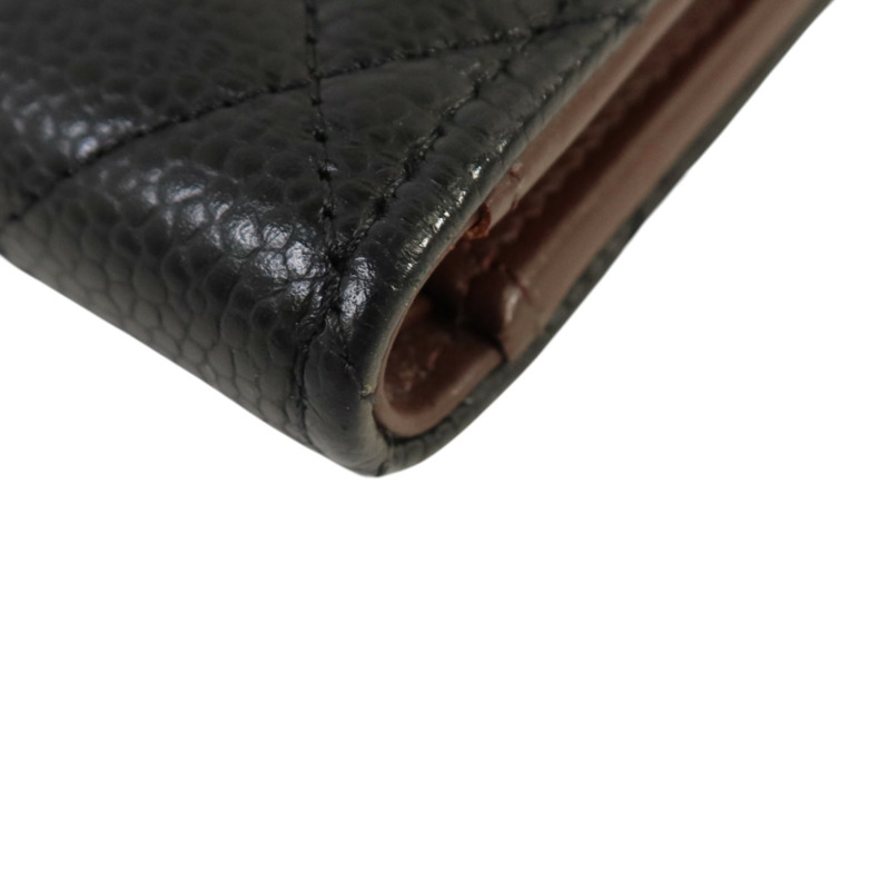 CHANEL 牛皮皮革Classic Medium Flap Wallet金扣錢包-11