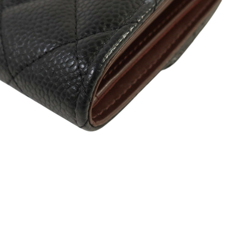 CHANEL 牛皮皮革Classic Medium Flap Wallet金扣錢包-13