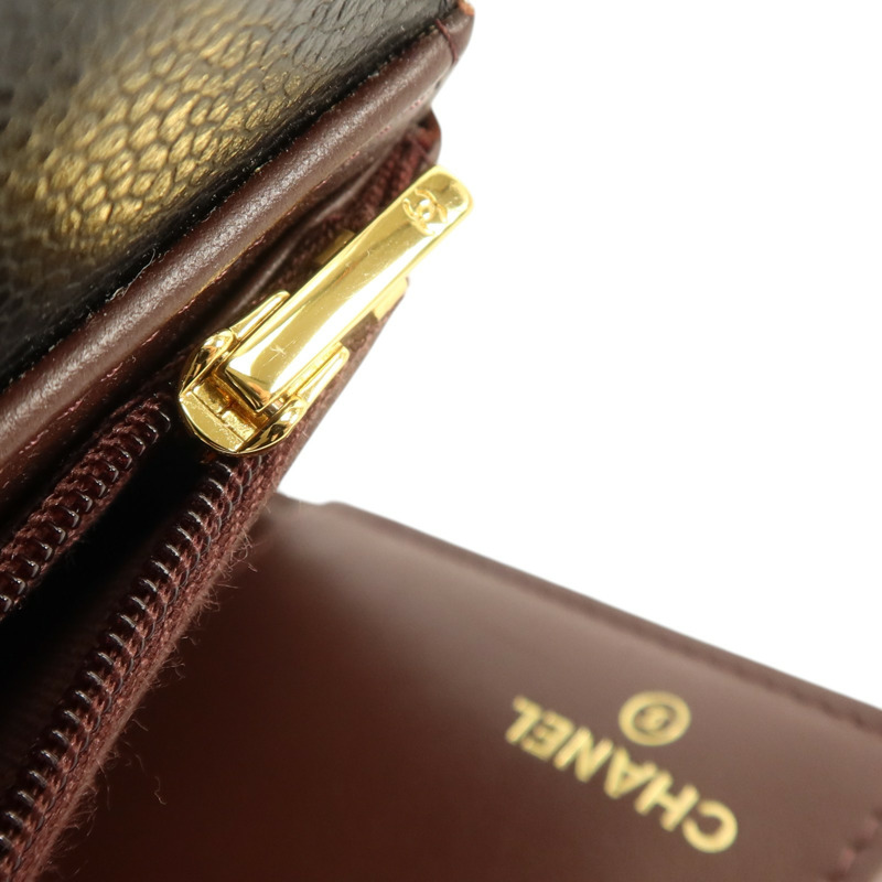 CHANEL 牛皮皮革Classic Medium Flap Wallet金扣錢包-14