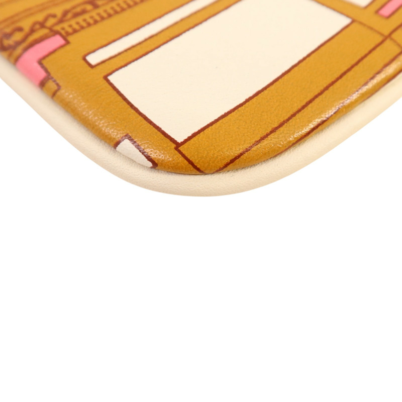 HERMES Swift皮革Carre Pocket Pouch銀扣手拿包-9