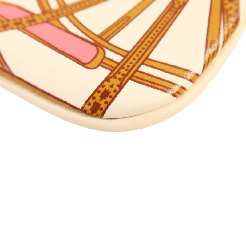 HERMES Swift皮革Carre Pocket Pouch銀扣手拿包-10