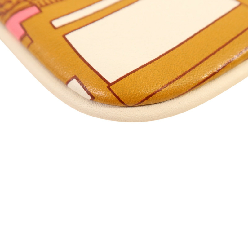 HERMES Swift皮革Carre Pocket Pouch銀扣手拿包-11