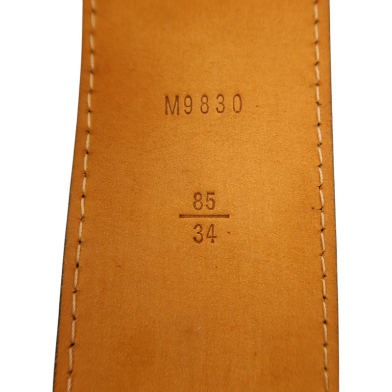 LOUIS VUITTON Epi Initials Belt 85cm銀扣皮帶-4