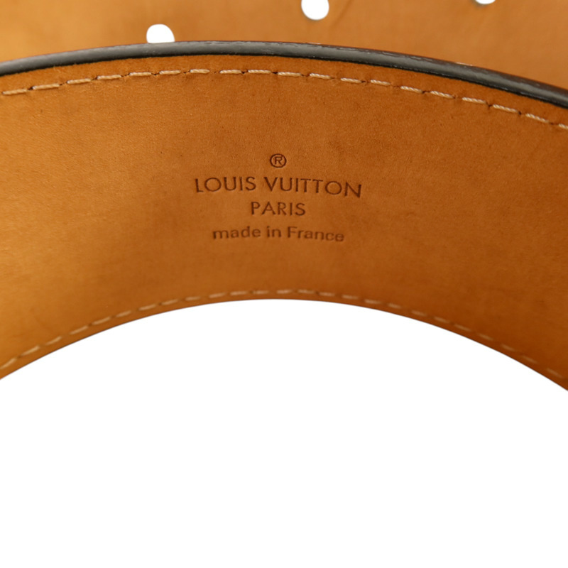 LOUIS VUITTON Epi Initials Belt 85cm銀扣皮帶-5