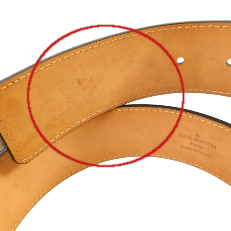 LOUIS VUITTON Epi Initials Belt 85cm銀扣皮帶-6