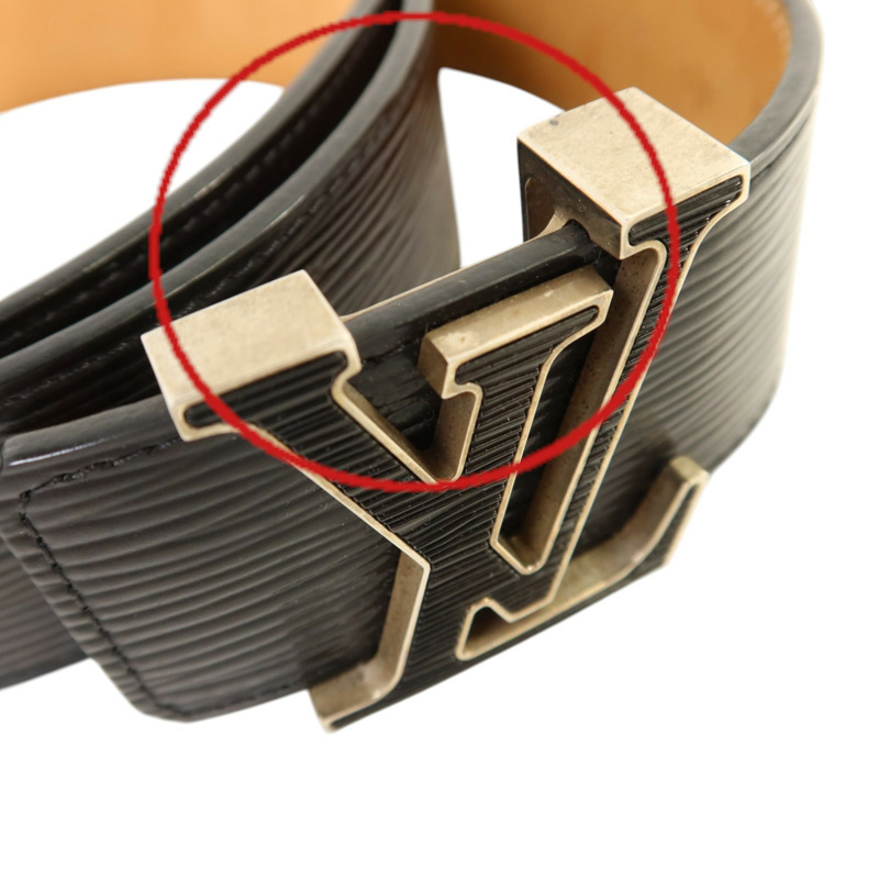 LOUIS VUITTON Epi Initials Belt 85cm銀扣皮帶-8
