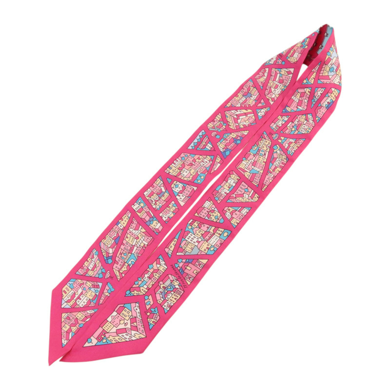 HERMES 絲質Twilly絲巾-3