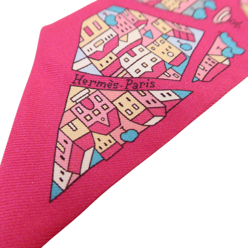 HERMES 絲質Twilly絲巾-4