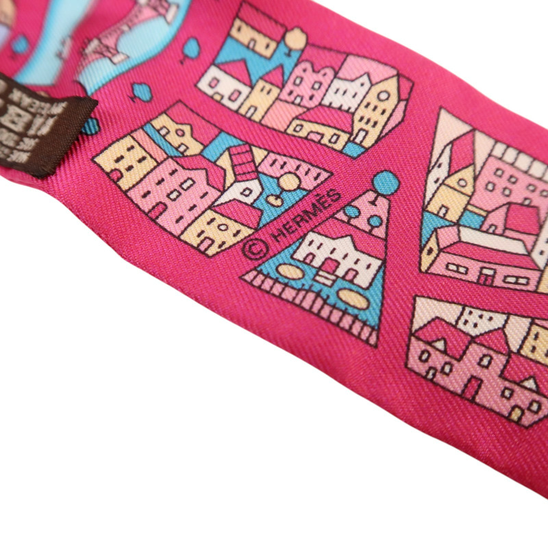 HERMES 絲質Twilly絲巾-6