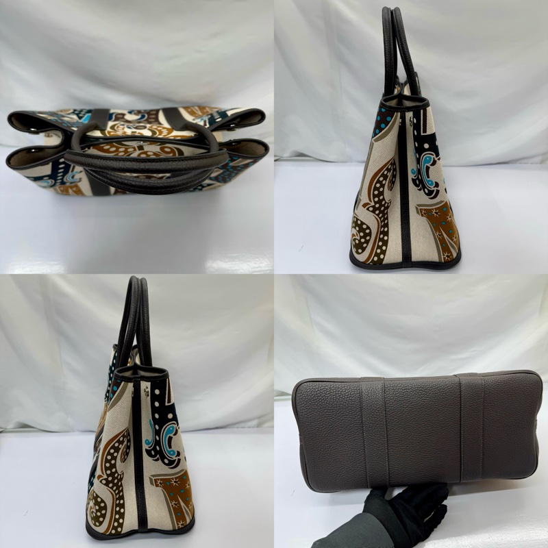 愛馬仕 HERMES Garden Party PM 電光色托特包 Ash Plume × Negonda 皮革 W刻印-3