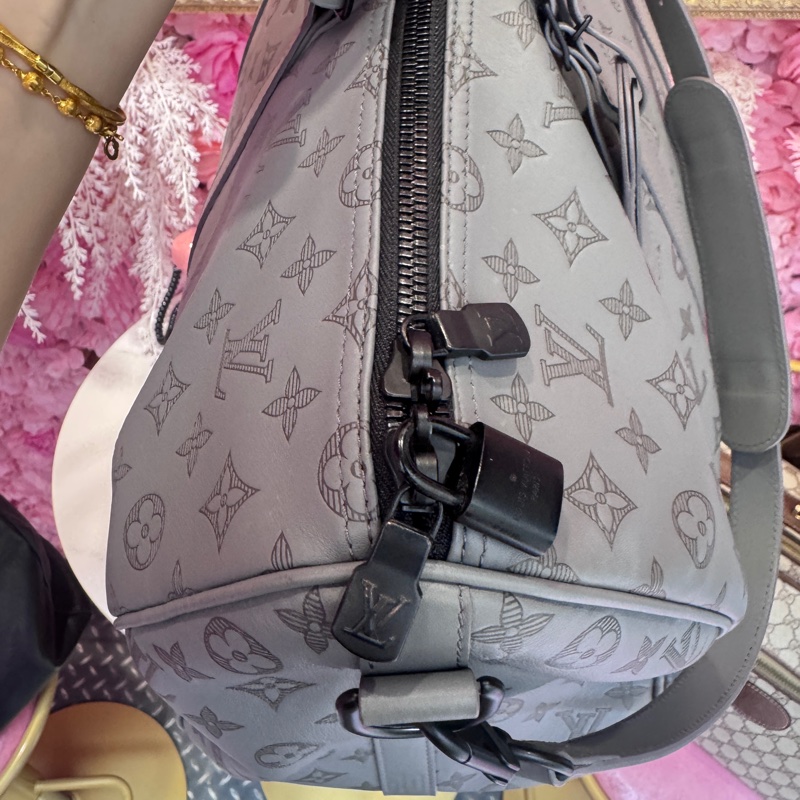 LV 牛皮旅行袋50 碳灰色/王吉娜古董精品-3