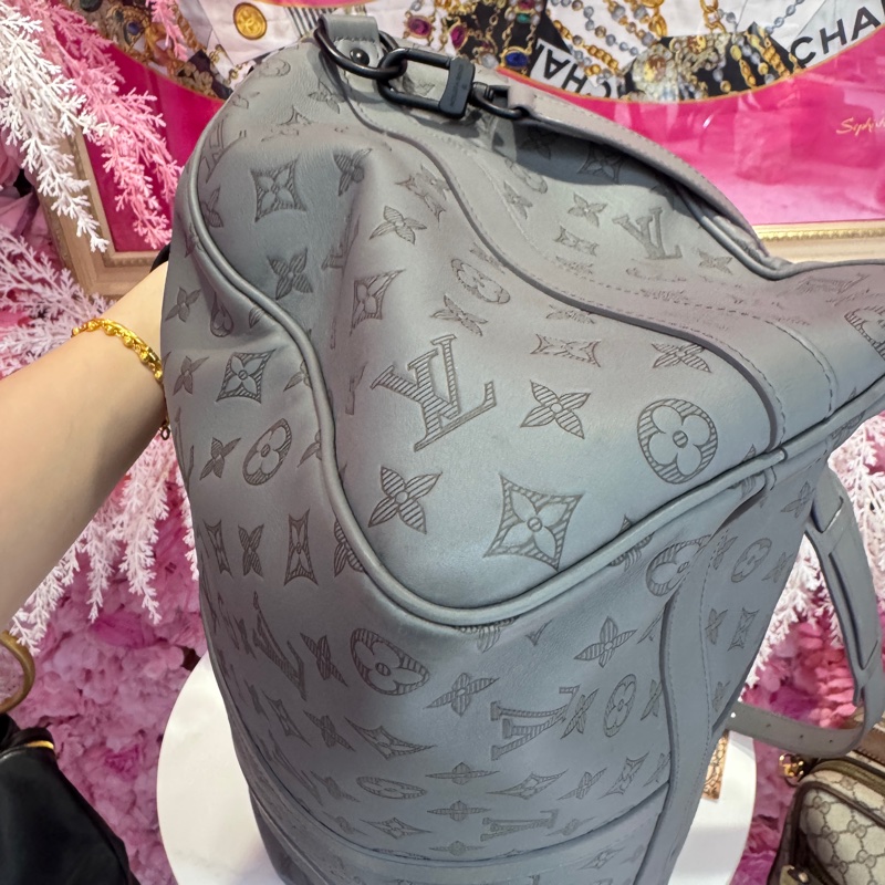 LV 牛皮旅行袋50 碳灰色/王吉娜古董精品-4