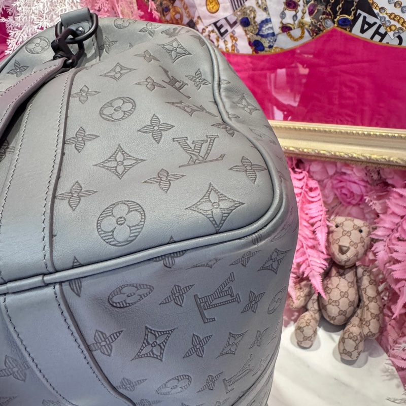 LV 牛皮旅行袋50 碳灰色/王吉娜古董精品-9