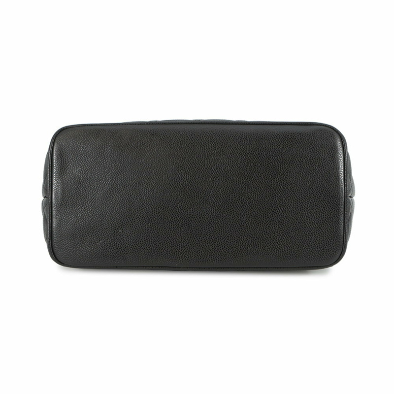 香奈兒 Coco Mark 絎縫復刻版手提包,魚子醬紋皮革,A01804,黑色,手提包,女士,香奈兒-2